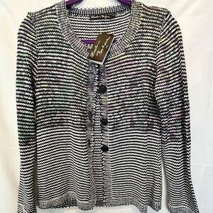 Multicolor Striped Sunmer Knit Cardigan